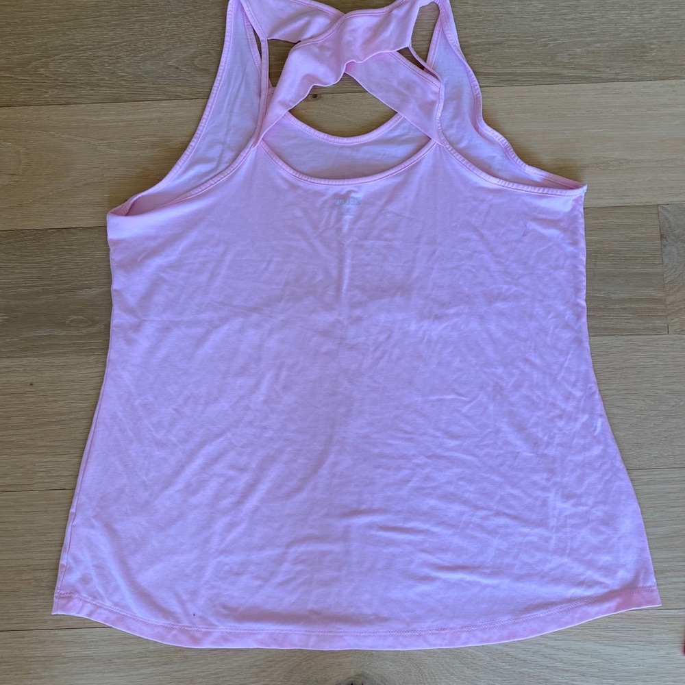 Zelos  Pink Criss-Cross Tank Work-Out Top - Picture 2 of 5